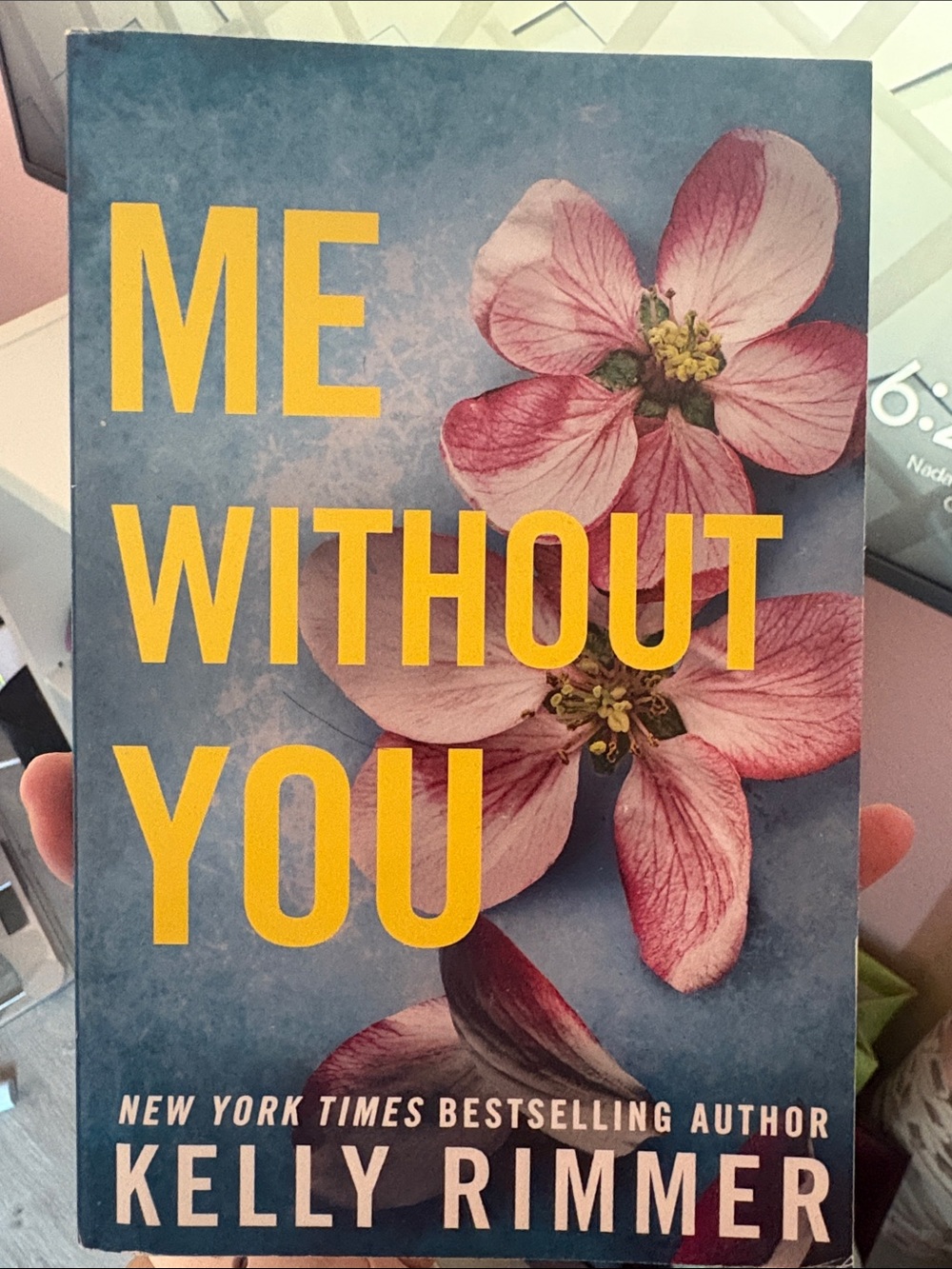 Kelly Rimmer 'Me Without You' – Blue & Pink Decorative Book Cover